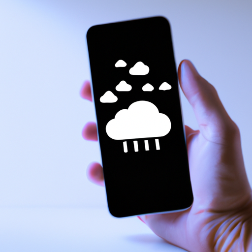 תמונה של יד מחזיקה סמארטפון עם סמל ענן ברקע, המייצגת את אופן הגישה לשירותי ענן מרחוק.